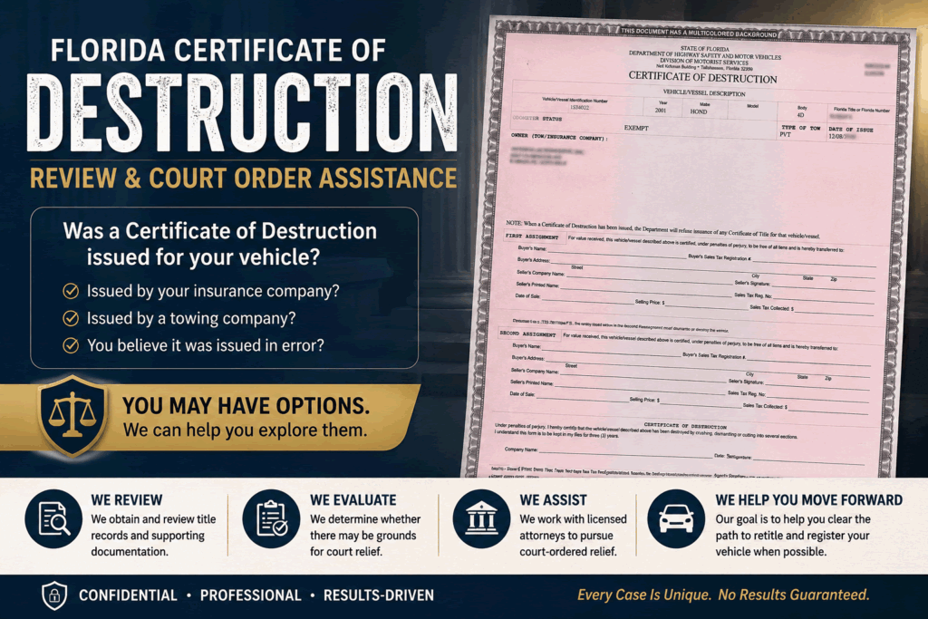 Certificate of Destruction Review